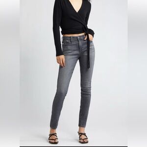 AG Adriano Goldschmied Women's Charcoal Farrah Skinny High-Rise Jeans, size 29
